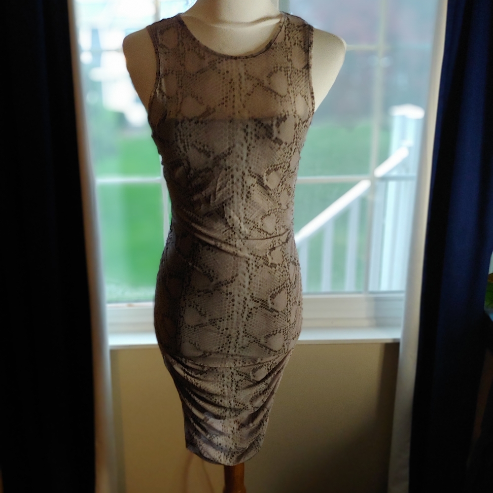 Forever 21 woman's small snake skin pattern dress